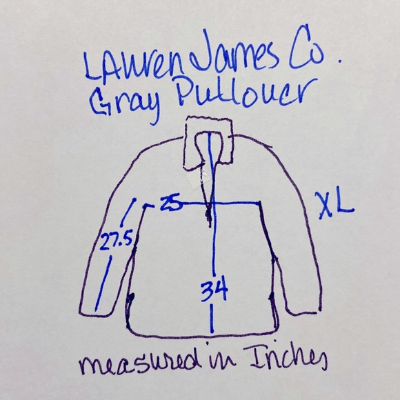 Lauren James Co. Sherpa Pullover. Gray. Zippers on Sides. Pockets. - Picture 6 of 8